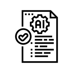 accountability checklist line icon vector illustration