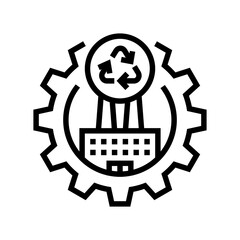 sustainable industry line icon vector illustration