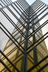 Exterior of modern architecture, modern city building. Modern architecture abstract background, building abstract.