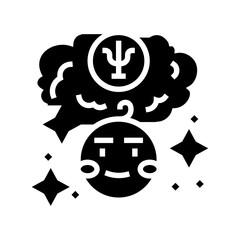 psychology child care nurse glyph icon vector illustration