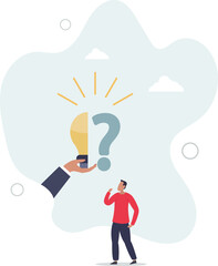 Business problem, idea, decision making and solution, job and career path concept.flat character life .