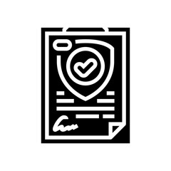 consent agreement ethical ai glyph icon vector illustration