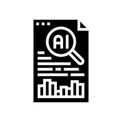 audit report ethical ai glyph icon vector illustration