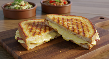 Grilled Cheese Sandwich with Sides - Comfort Food Meal