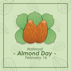 Vector Design National Almond Day – February 16.