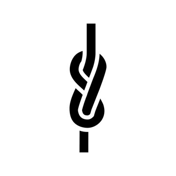 figure eight nautical knot glyph icon vector illustration