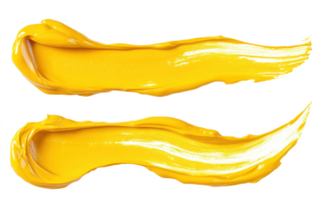 Yellow paint strokes background texture design element for graphic resources art