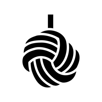 monkeys fist nautical knot glyph icon vector illustration