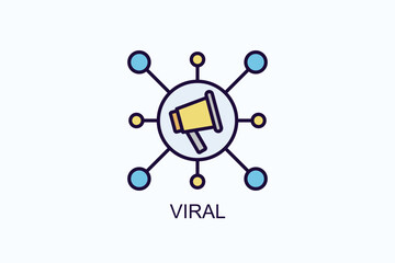 Viral Icon Or Logo Isolated Illustration