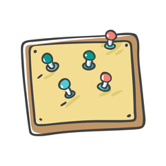 office bulletin board pins icon, office bulletin board pins vector illustration-simple illustration of office bulletin board pins, perfect for office bulletin board pins logos and icons