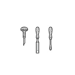 Wood carving tool icon logo flat vector design