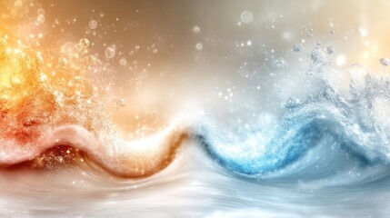 Fototapeta premium Dynamic interplay of hot and cold water