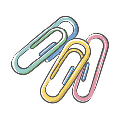 Obraz premium paper clips icon, paper clips vector illustration-simple illustration of paper clips, perfect for paper clips logos and icons