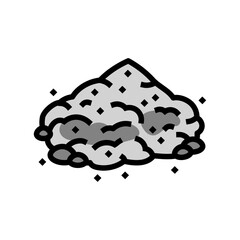 powder cement concrete color icon vector illustration