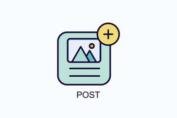 Post Icon Or Logo Isolated Illustration