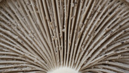 Exploring the intricate patterns of mushroom gills forest floor macro photography natural setting close-up view fungal anatomy
