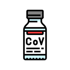 covid 19 vaccine immunization color icon vector illustration