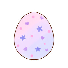Easter egg with flower
