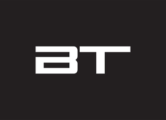 BT letter logo and initial logo design