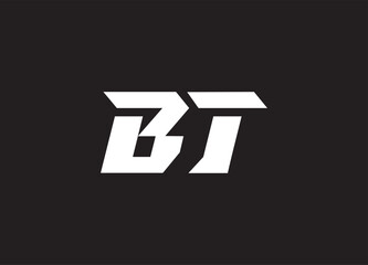 BT letter logo and initial logo design