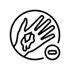 avoid removing embedded objects from wound line icon vector illustration