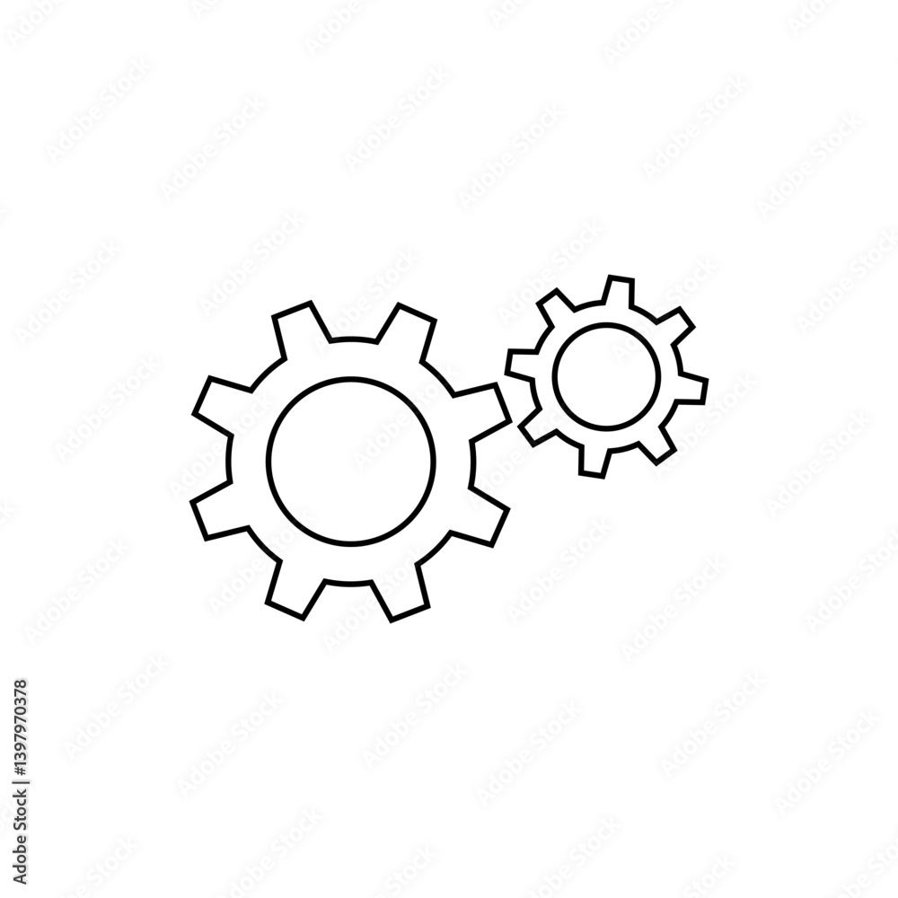 Poster ai gears symbolize the function and innovation of artificial intelligence in technology.