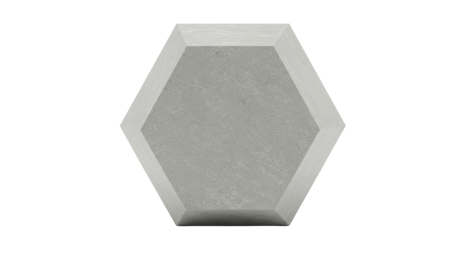 Isolated Hexagon Geometric Shape