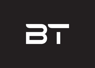 BT letter logo and initial logo design
