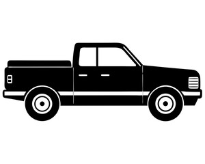 Pickup Truck Silhouette Vector Design, Pickup Truck SVG, Pickup Truck Icon