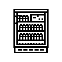 vaccine cold storage line icon vector illustration