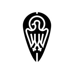 shield luxury medieval heraldry glyph icon vector illustration