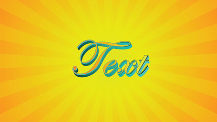 Editable text style effect - Super text style theme.	