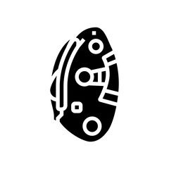 belay device rock climbing glyph icon vector illustration