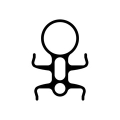 rappel device rock climbing glyph icon vector illustration
