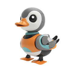 Obraz premium Adorable Robotic Duck: A Futuristic Toy Design
