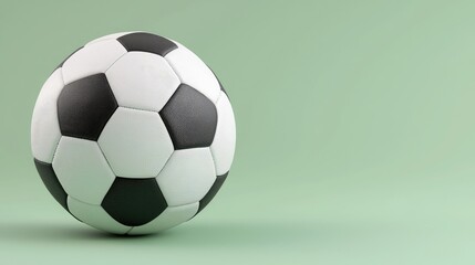 Naklejka premium Soccer ball on a plain background
