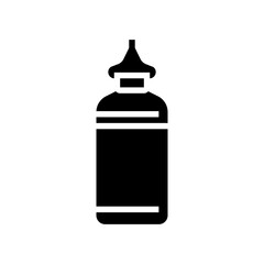 vaccine dropper glyph icon vector illustration