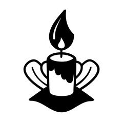candle of hope icon, candle of hope silhouette vector illustration-simple silhouette illustration of candle of hope, perfect for candle of hope logos and icons