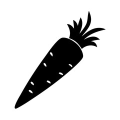 carrot icon, carrot silhouette vector illustration-simple silhouette illustration of carrot, perfect for carrot logos and icons