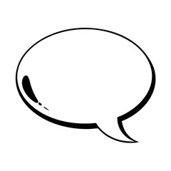 chat bubble icon, chat bubble silhouette vector illustration-simple silhouette illustration of chat bubble, perfect for chat bubble logos and icons