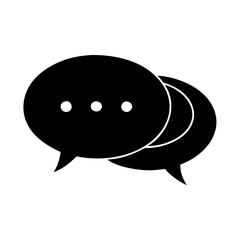 chat bubble icon, chat bubble silhouette vector illustration-simple silhouette illustration of chat bubble, perfect for chat bubble logos and icons