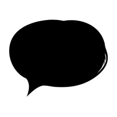 chat bubble icon, chat bubble silhouette vector illustration-simple silhouette illustration of chat bubble, perfect for chat bubble logos and icons