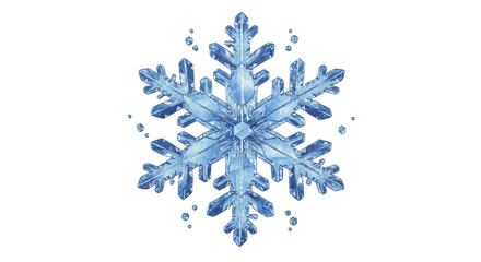 Isolated detailed blue snowflake
