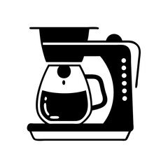 coffee maker icon, coffee maker silhouette vector illustration-simple silhouette illustration of coffee maker, perfect for coffee maker logos and icons