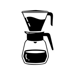 coffee maker icon, coffee maker silhouette vector illustration-simple silhouette illustration of coffee maker, perfect for coffee maker logos and icons