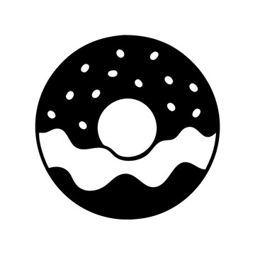recommend clip art: doughnut icon, doughnut silhouette vector illustration-simple silhouette illustration of doughnut, perfect for doughnut logos and icons