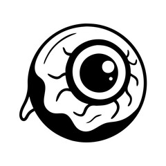 eyeball icon, eyeball silhouette vector illustration-simple silhouette illustration of eyeball, perfect for eyeball logos and icons