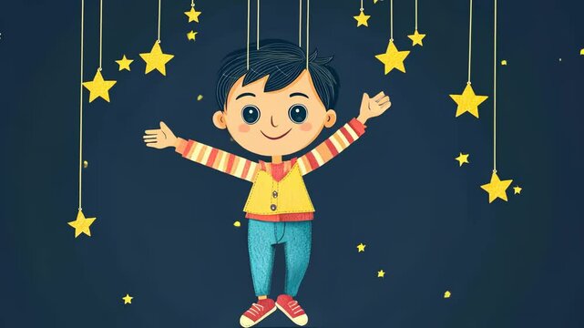Whimsical Puppet Theater Performance Illustration for Halloween Fun