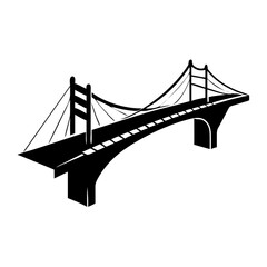 futuristic bridge icon, futuristic bridge silhouette vector illustration-simple silhouette illustration of futuristic bridge, perfect for futuristic bridge logos and icons