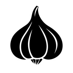 garlic icon, garlic silhouette vector illustration-simple silhouette illustration of garlic, perfect for garlic logos and icons